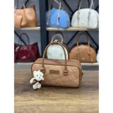 V'SHINE Model 3111 - Kapitone Detaylı ve Charmlı El ve Omuz Çantası - (Camel Taba)