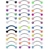 Vsnnsns 36 Adet 16G Cerrahi Çelik Daith Rook Küpe Piercing Kavisli Halter Kaş Halkaları Tragus İleri Helix Piercing Takı Kadın Erkek 6 Mm 8 Mm 10 Mm