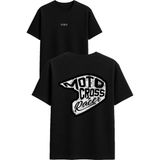 Vsrn Motor Kaskı Tasarım Baskılı Siyah Oversize T Shirt - XL