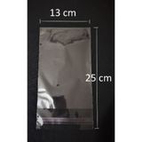 V&T Kurumsal Şeffaf Yapışkanlı Poşet - Opp Kendinden Yapışkanlı 10 ' Lu Maske Poşeti 13x25 Cm - 50 Adet