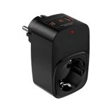 Vtn-024 Tekli Yüksek Voltaj Korumalı Duvar Prizi 2x Type-c 1x Usb Çıkışlı Priz Grup Priz 0.13 M