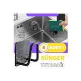 vtswire 4 Adet-kendinden Yapışkanlı Bulaşık Lavabo Sünger Tutacağı Banyo Mutfak Havluluk Askılık. ®