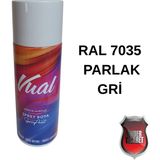 Vual Akrilik Sprey Boya 400 ml - Parlak Gri