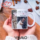 Vuao Kişiye Özel Isimli 9 Fotoğraflı Kolaj Kupa Bardak - Isme Özel Kişiselleştirilmiş Hediye Kupa Bardağı - 1 Adet - 300 ml