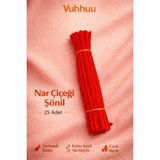 Vuhhuu Nar Çiçeği Şönil Tel (Pipe Cleaner) Hobi Malzemesi – El Işi ve Çiçek Yapımı Için - 25 Adet