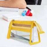 Vukı Kalem Cantası 3 Bolme Derı+Pvc Sar Vk-0119-05