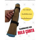 Vulli Hafif Tesbih Çantası Rulo Modeli 25 Adet Tesbih İçin Kullanışlı Saklama Çantası