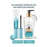 VULLY Şeffaf Kaş Sabitleyici Maskara, 24H Laminasyon Etkisi + 24k Altın Parçacıklı Yüz Temizleme Jeli