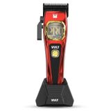 VULT VT-8600 Profesyonel Saç & Sakal Tıraş Makinesi – 10.000 RPM Ultra Güçlü Motor – LED Ekran – 2500mAh Pil ile 150 Dk Kullanım – Alman Teknolojisi Bıçaklar – Şarj Standı ve 6 Taraklı - Kırmızı