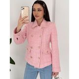 Vuntal Lüks Kruvaze Ceket - M - Pembe