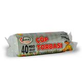 Vural Plastik 40 Adet 43x47 cm Şeffaf Mini Boy Çöp Torbası