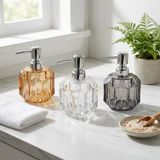Vuralsin38 1 Adet Akrilik Sıvı Sabunluk (180 Ml) - 3 Farklı Renkli Kırılmaz Şeffaf Banyo ve Mutfak Düzenleyici Şık Losyon ve Sabun Pompası Organizer (Asorti) - 0,25 gr
