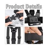 Vuralsin38 5 Parça Göğüs Bandı Aksiyon Kamera ve Telefon Tutucu – 360° Döner, Ayarlanabilir Harness, Spor ve Kayıt Için Chest Mount Holder | ZR1130 - Option-1