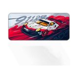 Vuralsin38 90X40 cm Xl Büyük Boy Yarış Araba Tasarımlı Mouse Pad – Ultra Kaymaz Kauçuk Taban, Su Geçirmez Kumaş Yüzey, Dikişli Kenar, Oyun ve Ofis Kullanımı Için Geniş Masa Matı - Option-1 - 0002 - Beyaz