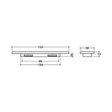 Vuralsin38 96 mm Krom Renkli Gömme Kulp - 1BW-Beyaz - Ahşap