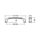 Vuralsin38 Antik Gümüş Rengi 160 mm Klasik Kulp - 1BW-Beyaz - Ahşap