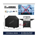 Vuralsin38 Barbekü Koruma Örtüsü, Mangal Koruma Kılıfı, Su Geçirmez, Toz Geçirmez, Rüzgar Geçirmez(Siyah, Gazlı) - Ahşap - Option-1