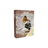 Vuralsin38 Fotoğraf Albümü 10X15CM 200 Fotoğraf Kapasiteli Renkli Gramofon Desenli Anı Albümü