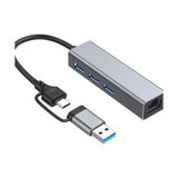 Vuralsin38 Gigabit Type-C To Ethernet Çift Uçlu Usb-A To Çevirici Kablolu Internet Dönüştürücü 100 Mbps Uyumlu Notebook Ile Uyumlu Tak Çalıştır Usb-C To Lan Adaptörü Tip-C | HC72Q - 0 - Siyah - Option-1
