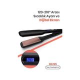 Vuralsin38 Gliss Keratin Kaplamalı Seramik Plaka Saç Düzleştirici - 210°C Ayarlanabilir Isı, Geniş Plaka, Saç Yıpranmasını Önler ve Parlaklık Kazandırır, Dijital Ekran, 360° Kablo, BY-5116, Siyah - Option-1