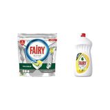 Vuralsin38 Platinum Bulaşık Makinesi Deterjanı Tableti/kapsülü 33 Yıkama Limon Kokulu & Fairy Ultra Hızlı Sıvı Bulaşık Deterjanı Limon ve Limonu, 1500 ml - Option-1