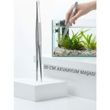Vuralsin38 Uzun 30 cm Çelik Cımbız - Akvaryum Maşası, 719807 - Adaçayı Yeşili