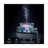 Vuralsin38 Yağmur Damlası Efektli Hava Nemlendirici ve Aroma Difüzör, Doğa Ses Modları, LED Ambiyans Işıklı, Sessiz Çalışma, Dekoratif Tasarım