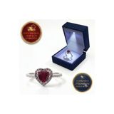vüs jewel Kırmızı Kalpli Yüzük Işıklı Kutuda