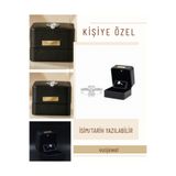 vüs jewel Oval Tektaş Evlenme Teklifi Yüzüğü Kişiye Özel Işıklı Kutu