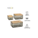Vusign Bambu ve ahşap mendil kutusu - 23.5*13.5*10cm