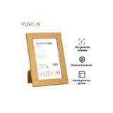 Vusign VS650 MDF Fotoğraf Çerçevesi 10x15 cm Ahşap Rengi Masaüstü ve Duvar Askılı Çerçeve