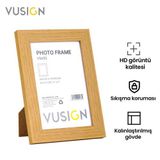 VUSIGN VS650 MDF Fotoğraf Çerçevesi 10x15 cm Ahşap renk - Duvar Askılı Çerçeve