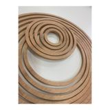 Vuslat Hediyelik 12'li Doğal Ağaç Görünüm Daha Sağlam Daha Dayanıklı Mdf, 8mm Kalınlık, 30 Cm Kasnak, Boyanabilir Vidasız Kasnak, Makrome Halkası,