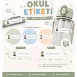 Vuud Kişiye Özel Pastel Mat Renkli Okul Etiketi Seti - Islami Erkek Serisi Isim Etiketi (Kalem, Defter) - 126 Adet