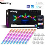 Vuwiny Akıllı Wifi Telefon APP Bağlantılı Şekil Verilebilir Yapıştırmalı RGB-IC 9'lu Akıllı Led Çubuk