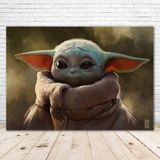 VV Backdrop Happy Birthday Bebek Yoda Fon 2,1 x 1,5 m Yıldız Savaşları Bebek Yoda Arka Plan Resimler için Vinil Fotoğraf Arka Plan Bebek Yoda Afişi Çocuklar için Parti Malzemeleri