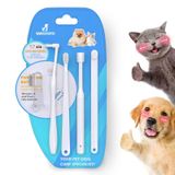 VVHOMIFE Kedi Diş Fırçası Seti, Köpek Diş Fırçası Seti, Tüm Kediler ve Köpekler Diş Bakımı için Uygundur. Beyaz, Yumuşak Kıllar, Tüm Temizlik İhtiyaçlarını Karşılayın, Çok Fonksiyonlu Diş Temizliği
