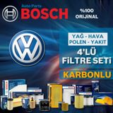 VW Bora 1.6 Bosch KARBONLU Filtre Bakım Seti 1998-2005 BCB, AZD