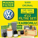 Vw Caddy 2.0 Tdi Dizel Mann Filtre Bakım Seti 2015-2019 (495330728)
