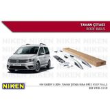 Vw caddy tavan çıtası port bagaj taşıyıcı gri 2011+