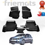 VW GOLF 6 3D Havuzlu Paspas 2010-2013 Arası Siyah 4 Parça SET - Friemats