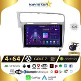 VW Golf 7 Gri Çerçeve 4GB + 64GB Kablosuz Carplay Android 13 Navigasyon Multimedya Sistemi