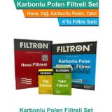 VW Jetta 1.4 TSI CAX Mann Filtron Filtre Bakım Seti 2007-2010 Hava+Yağ+Yakıt+Karbonlu Polen