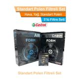 Vw Jetta 1.6 Tdı Dizel Castrol Form Filtre Bakım Seti 2009-2010 Hava+yağ+standart Polen