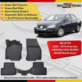 Vw Jetta Paspas Araca Özel Paspas 2005 - 2010 Arası Derin Havuzlu Paspas Bosse North Serisi - Siyah