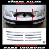 Vw Passat B5 Krom Ön Panjur 8 Prç. 1996-2001 Arası P.Çelik