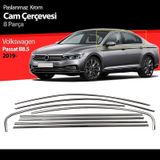 Vw Passat B8.5 Cam Kenar Çıtası Çerçevesi Kromu 8 Parça 2019+