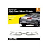 Vw Passat B8.5 Krom Egzoz Gorunumu Difuzor 4'Lu R Line 3 Parca 2019 Ve Uzeri