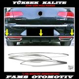 Vw Passat B8 Krom Arka Tampon Alt Çıta 3 Prç P.Çelik 2014-2019