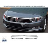 Vw Passat B8 Krom Ön Panjur Far Üzeri Çıta 3 Parça 2015-2019 Arası P.çelik
